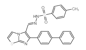 Benzenesulfonic acid,4-methyl-,2-[(6-[1,1'-biphenyl]-4-ylimidazo[2,1-b]thiazol-5-yl)methylene]hydrazide structure