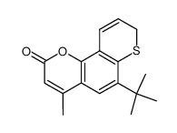 4-methyl-6-(tert-butyl)-8H-thiopyrano[6,5-h]-2H-chromen-2-one Structure