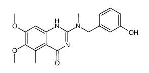 2-[(3-hydroxy-benzyl)-methyl-amino]-6,7-dimethoxy-5-methyl-1H-quinazolin-4-one结构式