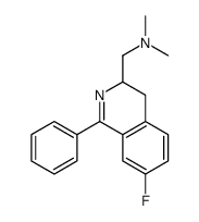 1-(7-fluoro-1-phenyl-3,4-dihydroisoquinolin-3-yl)-N,N-dimethylmethanamine结构式