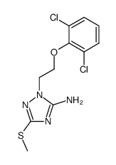 1-<2-(2,6-dichlorophenoxy)-ethyl>-3-methylthio-5-amino-1H-1,2,4-triazole结构式