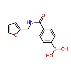{4-[(2-Furylmethyl)carbamoyl]phenyl}boronic acid structure