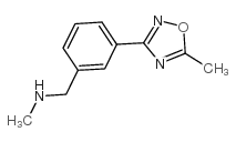 N-METHYL-N-[3-(5-甲基-1,2,4-噁二唑-3-基)苄基]甲胺结构式