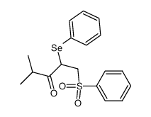 4-methyl-2-(phenylselanyl)-1-(phenylsulfonyl)pentan-3-one结构式