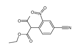2-(4-cyano-2-nitro-phenyl)-acetoacetic acid ethyl ester结构式