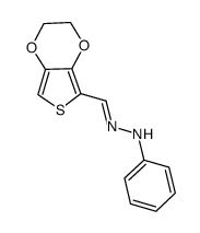 2-(N-phenylhydrazonemethyl)-3,4-ethylenedioxythiophene Structure