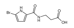 3-[(5-bromo-1H-pyrrole-2-carbonyl)-amino]-propionic acid Structure