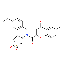 N-(1,1-dioxidotetrahydro-3-thienyl)-N-(4-isopropylbenzyl)-6,8-dimethyl-4-oxo-4H-chromene-2-carboxamide Structure