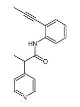 N-[2-(prop-1-ynyl)phenyl]-2-(pyridin-4-yl)propanamide结构式