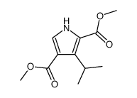 dimethyl 3-isopropyl-1H-pyrrole-2,4-dicarboxylate结构式
