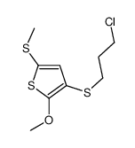 3-(3-chloropropylsulfanyl)-2-methoxy-5-methylsulfanylthiophene结构式