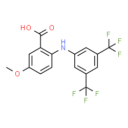 Benzoic acid,2-[[3,5-bis(trifluoromethyl)phenyl]amino]-5-methoxy- Structure