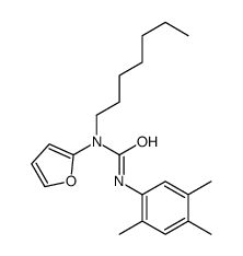 1-(furan-2-yl)-1-heptyl-3-(2,4,5-trimethylphenyl)urea Structure