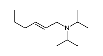 N,N-di(propan-2-yl)hex-2-en-1-amine结构式
