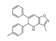 3-Methyl-6-phenyl-5-p-tolyl-4,5-dihydro-isoxazolo[4,5-b]pyridine结构式