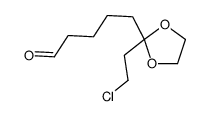 5-[2-(2-chloroethyl)-1,3-dioxolan-2-yl]pentanal结构式