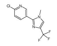 2-chloro-5-[1-methyl-4-(trifluoromethyl)imidazol-2-yl]pyridine结构式