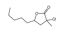 3-chloro-3-methyl-5-pentyloxolan-2-one Structure