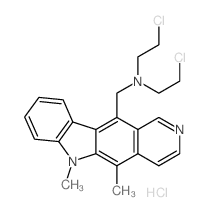 6H-Pyrido[4,3-b]carbazole-11-methanamine, N, N-bis(2-chloroethyl)-5,6-dimethyl-, monohydrochloride结构式