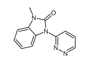 1-methyl-3-pyridazin-3-ylbenzimidazol-2-one Structure