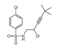 4-chloro-N-(2-chloro-5,5-dimethylhex-3-ynyl)benzenesulfonamide结构式