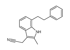 2-[2-methyl-7-(2-phenylethyl)-1H-indol-3-yl]acetonitrile结构式