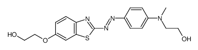 2-(2-{4-[(2-Hydroxy-ethyl)-methyl-amino]-phenylazo}-benzothiazol-6-yloxy)-ethanol Structure