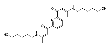 3-(5-hydroxypentylamino)-1-[6-[3-(5-hydroxypentylamino)but-2-enoyl]pyridin-2-yl]but-2-en-1-one结构式