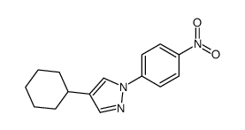 4-cyclohexyl-1-(4-nitrophenyl)pyrazole结构式