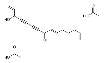 acetic acid,pentadeca-1,9,14-trien-4,6-diyne-3,8-diol结构式