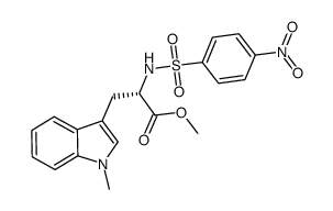 3-(1-methyl-1H-indol-3-yl)-2-(4-nitro-benzenesulfonylamino)-propionic acid methyl ester Structure