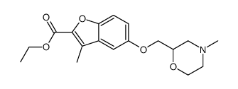 ethyl 3-methyl-5-(4-methyl-morpholin-2-ylmethoxy)-benzofuran-2-carboxylate结构式