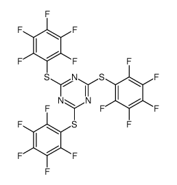 2,4,6-tris[(2,3,4,5,6-pentafluorophenyl)sulfanyl]-1,3,5-triazine Structure