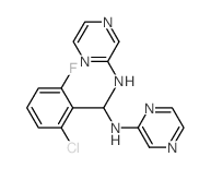 Methanediamine,1-(2-chloro-6-fluorophenyl)-N,N'-dipyrazinyl- (9CI) Structure