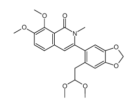 7,8-dimethoxy-3-(2-(2,2-dimethoxyethyl)-4,5-methylene-dioxyphenyl)-2-methylisoquinolin-1(2H)-one Structure