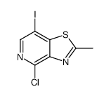 4-chloro-7-iodo-2-methyl-thiazolo[4,5-c]pyridine结构式