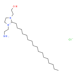 1-(2-aminoethyl)-2-heptadecyl-4,5-dihydro-3-(2-hydroxyethyl)-1H-imidazolium chloride结构式