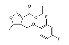 3-Isoxazolecarboxylic acid, 4-[(2,4-difluorophenoxy)methyl]-5-methyl-, ethyl ester Structure