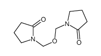 1-[(2-oxopyrrolidin-1-yl)methoxymethyl]pyrrolidin-2-one结构式