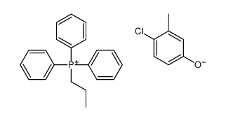 triphenylpropylphosphonium, salt with p-chloro-m-cresol (1:1) structure
