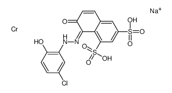 sodium [8-[(5-chloro-2-hydroxyphenyl)azo]-7-hydroxynaphthalene-1,3-disulphonato(4-)]chromate(1-) structure