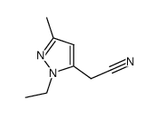 (2-ethyl-5-methyl-2H-pyrazol-3-yl)-acetonitrile结构式