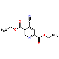 Diethyl 4-cyano-2,5-pyridinedicarboxylate structure