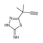 5-(1,1-二甲基丙-2-炔基)-1,3,4-噻二唑-2-胺结构式
