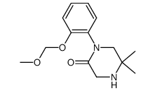1-(2-methoxymethoxyphenyl)-5,5-dimethylpiperazin-2-one结构式