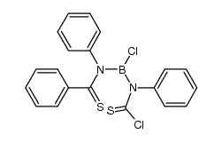 Chlor-N,N'-diphenyl-N-chlorthioformyl-N'-thiobenzoyl-diamino-borin结构式