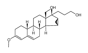 17α-(3-hydroxypropanyl)-3-methoxy-18-methyl-15β,16β-methylene-estra-3,5-dien-17β-ol结构式