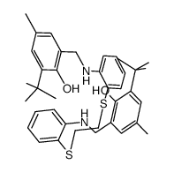 1,2-di(3-methyl-5-tert-butyl-salicylaldamino-o-phenylthio)ethane Structure