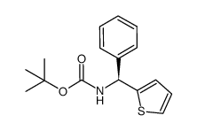 (S)-N-tert-butyloxycarbonyl-α-(thiophen-2-yl)benzylamine结构式