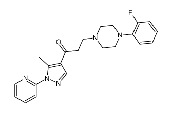 3-[4-(2-fluoro-phenyl)-piperazin-1-yl]-1-(5-methyl-1-pyridin-2-yl-1H-pyrazol-4-yl)-propan-1-one结构式